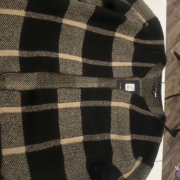 Womens Fashion Nova Cardigan Size Large How You Plaid Me Long Sleeve Open Front - Picture 2 of 6